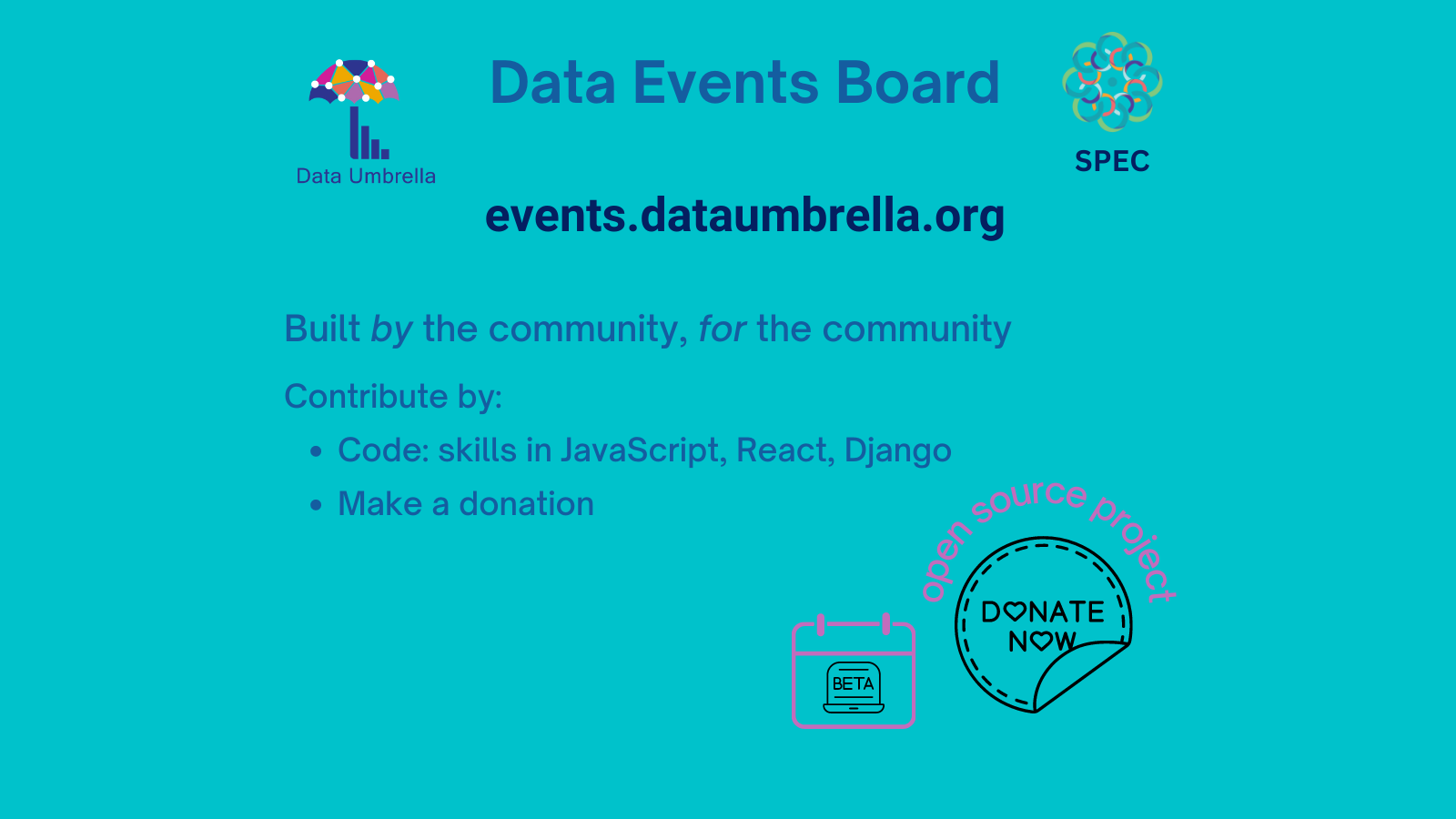 Contribute to the Data Events Board